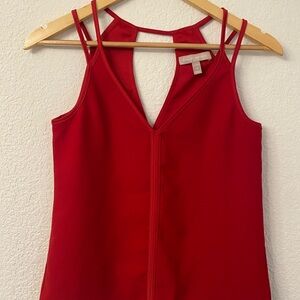 Banana Republic Red Camisole Top with a Cut-Out Back